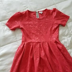 NWOT LuLaRoe, Amelia Dress, Coral Elegant, A-Line